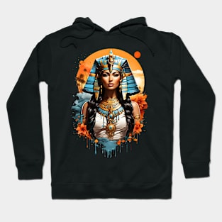 Cleopatra Queen of Egypt retro vintage floral design Hoodie